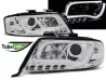 Фари Audi A6 C5 (97-01) - LED Tube Lights хром 1