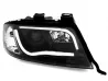 Фари передні Audi A6 C5 (97-01) - LED Tube Lights чорні 2