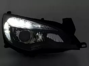 Фари передні Opel Astra J (09-12) - Led DRL чорні 3