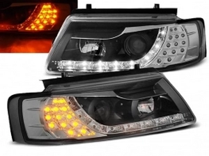 Фари чорні VW Passat B5 3B (96-00) - Daylight з LED поворотами 1