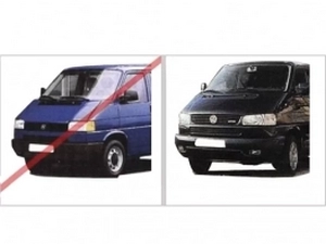 Фари VW T4 Caravelle / Multivan (96-03) - Daylight чорні 4