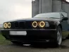 Фари чорні BMW E34 / E32 (88-95) - ангельські очі жовті 4