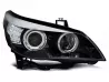 Фари BMW 5 E60 / E61 (03-07) - ангельські очі H7 LED-повороти чорні 2