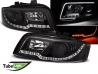 Фари Audi A4 B6 (00-04) - Tube Light LED-повороти чорні 1