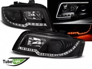 Фари Audi A4 B6 (00-04) - Tube Light LED-повороти чорні 1