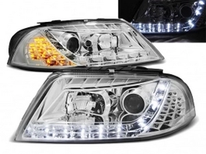 Фари хром VW Passat B5 3BG (01-05) рестайлінг - Daylight з LED поворотами 1