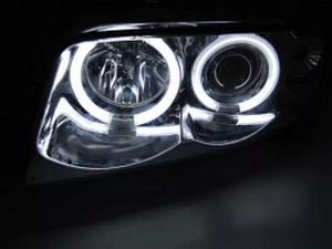Фары Audi A4 B5 (94-98) - ангельские глазки CCFL хром 2