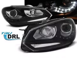 Фари VW Golf VI (08-13) - LED TRU DRL H7 чорні