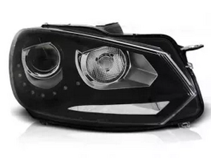 Фари VW Golf VI (08-13) - LED TRU DRL H7 чорні 2