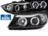 Фари BMW 3 E90 / E91 (05-08) - ангельські очі CCFL чорні (Sonar) 1