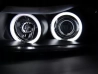 Фари BMW 3 E90 / E91 (05-08) - ангельські очі CCFL чорні (Sonar) 2