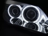 Фари чорні BMW E60 / E61 (03-07) - ангельські очі CCFL LED-повороти 2