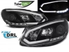 Фари VW Golf VI (08-13) - Tube Lights TRU DRL чорні 1