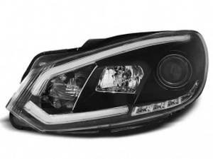 Фари VW Golf VI (08-13) - Tube Lights TRU DRL чорні 2