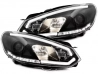 Фари VW Golf VI (08-13) - Tube Lights TRU DRL чорні 3