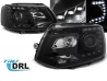 Фари VW T5+ (10-15) рестайлінг - TRU DRL чорні 1