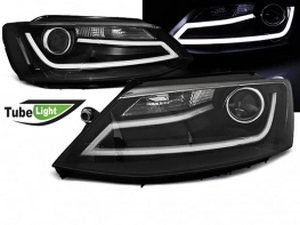 Фари чорні VW Jetta A6 (11-18) - Tube Lights 1