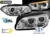 Фари хром BMW 5 F10 / F11 (10-13) - TRU DRL ангельські очі (біксенон) 1