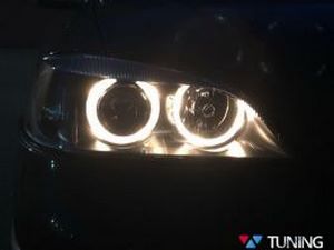 Фары Opel Astra G (98-04) - H7 ангельские глазки чёрные (Depo) 7