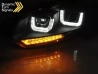 Фари чорні VW Golf VI (08-13) - U-LED TRU DRL (Led повороти) 2