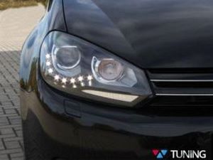 Фари VW Golf VI (08-13) - LED TRU DRL H7 чорні 4