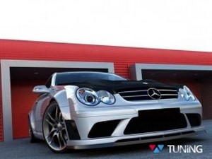 Сплиттер бампера Black Mercedes CLK W209 (02-09) 2