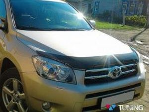 Дефлектор капота Toyota Rav4 III (06-10) - Hic (акрил) 4