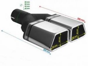 Размеры насадки двойной специальной формы (86x54 мм) Ulter N2-45 2