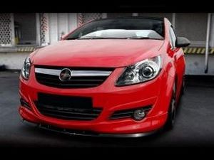 Сплиттер передний Opel Corsa D (06-11) - с OPC-Line юбкой 3