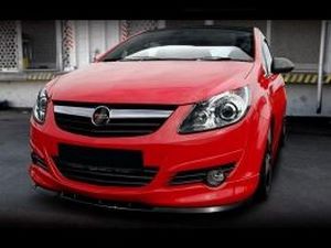 Спліттер передній Opel Corsa D (06-11) - з спідницею OPC-Line 3