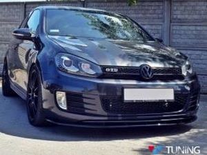 Сплиттер передний VW Golf VI GTI (08-12) - версия 2 3