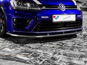 Спліттер передній VW Golf 7 VII R (12-17) - v.1 з ребрами 2