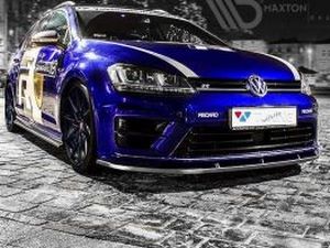 Спліттер передній VW Golf 7 VII R (12-17) - v.1 з ребрами 3