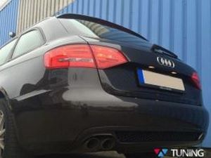 Диффузор задний AUDI A4 B8 один двойной выхлоп S-Line 2