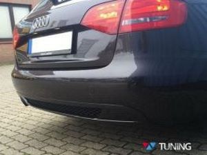 Диффузор задний AUDI A4 B8 один двойной выхлоп S-Line 4