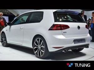 Диффузор заднего бампера VW Golf VII 7 (2012+) - GTI стиль (два выхлопа) 2 2