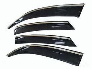 Дефлекторы окон Mercedes S W222 Long (14-20) - Hic (с хром молдингом)