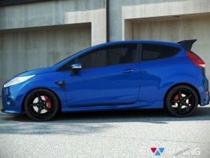 Накладки на пороги Ford Fiesta Mk7 (08-17) 3D - ST стиль 3