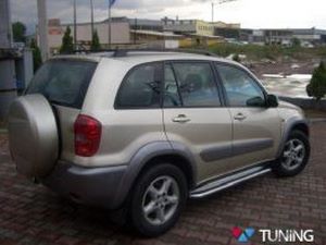 Стальные пороги боковые Toyota Rav4 II (2001+) - Premium 4 4