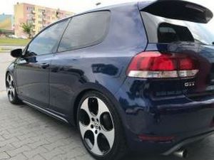 Накладки на боковые пороги VW Golf 6 VI (GTI стиль) (стекловолокно) 2 2