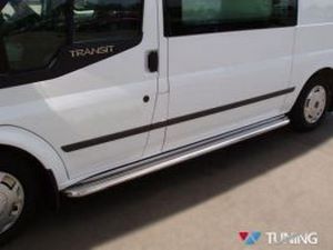 Подножки боковые FORD Transit (2006+) - Premium стальные 2 2