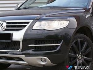 Реснички на фары VW Touareg I (2006+) рестайлинг 1 1