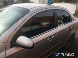 Хром нижні молдинги вікон Chevrolet Aveo T250 (06-11) 3