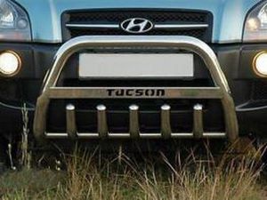 Кенгурятник Hyundai Tucson I (JM; 04-10) - с грилем