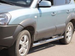 Пороги боковые Hyundai Tucson I (JM; 04-10) - трубы