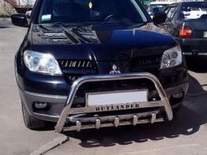Кенгурятник Mitsubishi Outlander I (03-06) - с грилем 2