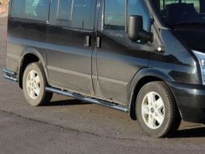 Пороги боковые FORD Transit (2006+) - трубы круглые 3 3