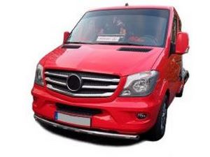 Защита передняя Mercedes Sprinter W906 (06-18) - труба одинарная 4