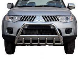 Кенгурятник с грилем Mitsubishi Pajero Sport II (2009+) 1 1