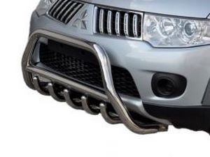 Кенгурятник Mitsubishi Pajero Sport II (09-15) - з грилем 4